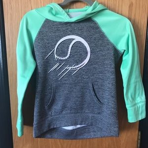 SIZE 10 Girl’s softball hooded sweatshirt